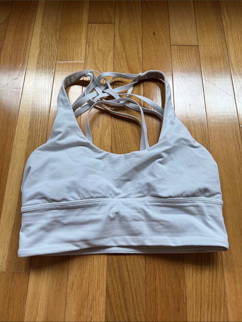 lululemon athletica white Crisscross Strappy Sports Bra